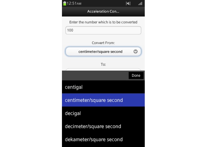 Acceleration Converter – screenshot 2