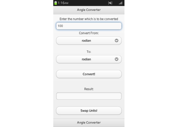 Angle Converter – screenshot 1