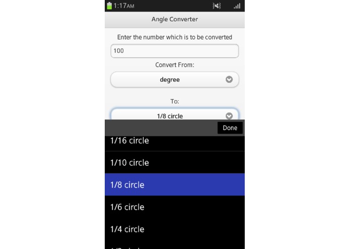 Angle Converter – screenshot 2