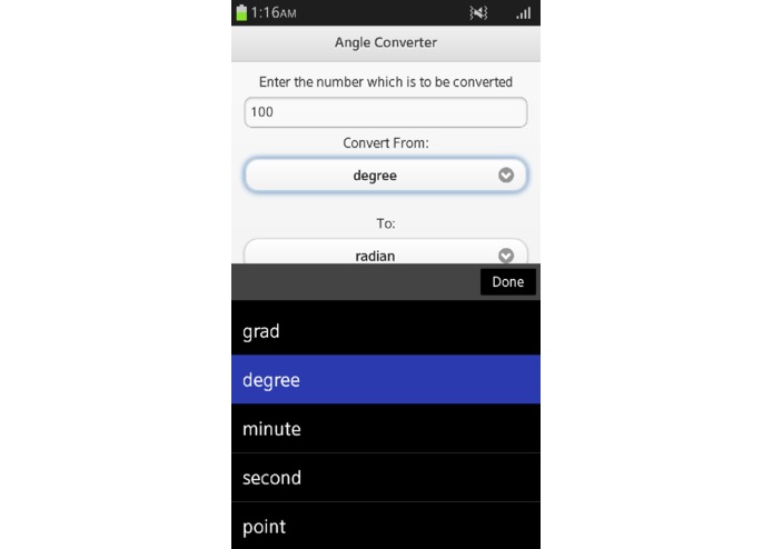 Angle Converter – screenshot 3