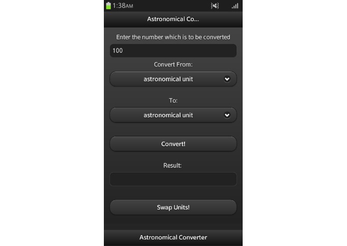 Astronomical Converter – screenshot 1
