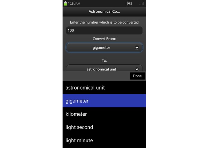 Astronomical Converter – screenshot 2