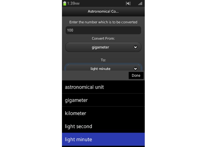 Astronomical Converter – screenshot 3