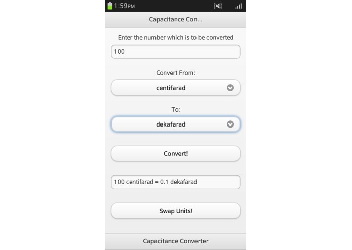 Capacitance Converter – screenshot 3