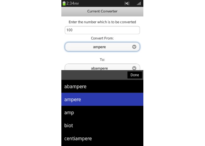 Current Converter – screenshot 2