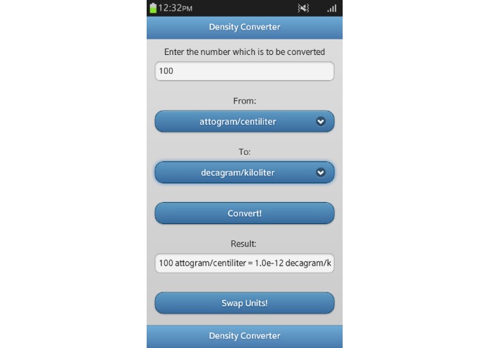 Density Converter – screenshot 4