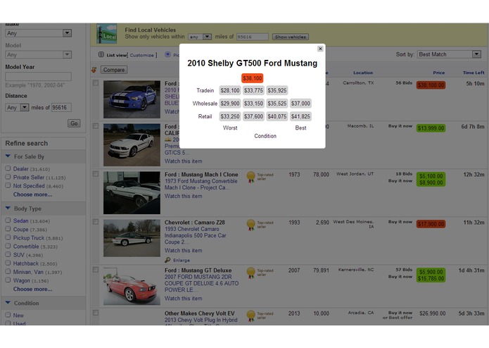 Vehicle Appraiser for Ebay – screenshot 2