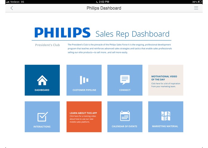 Enhatch Mobile CRM for Philips Healthcare – screenshot 1