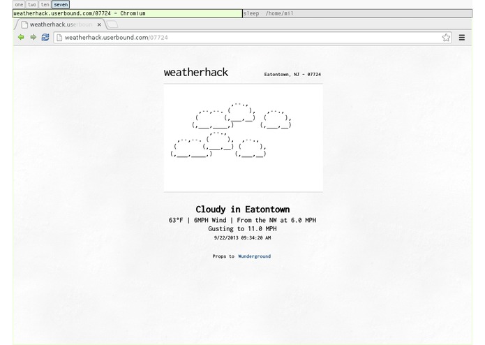 weatherhack – screenshot 2