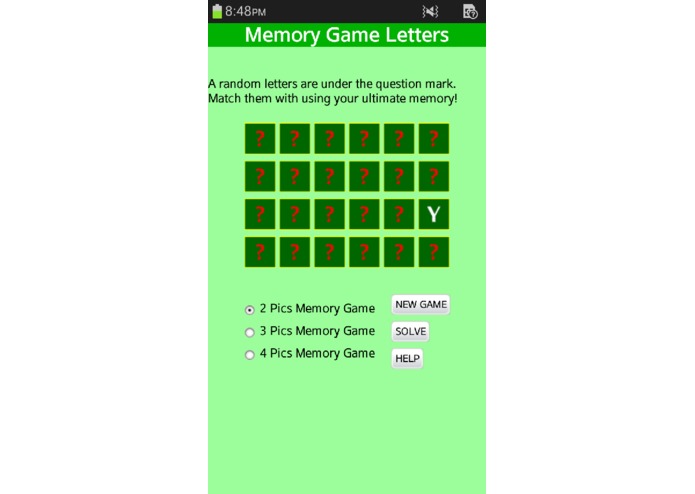 Memory Game Letters – screenshot 1