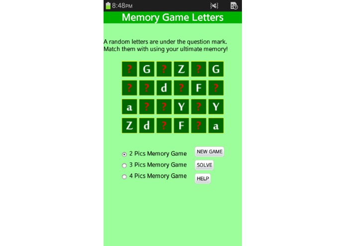 Memory Game Letters – screenshot 2