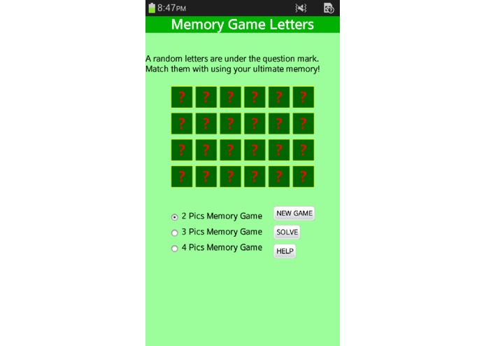 Memory Game Letters – screenshot 3
