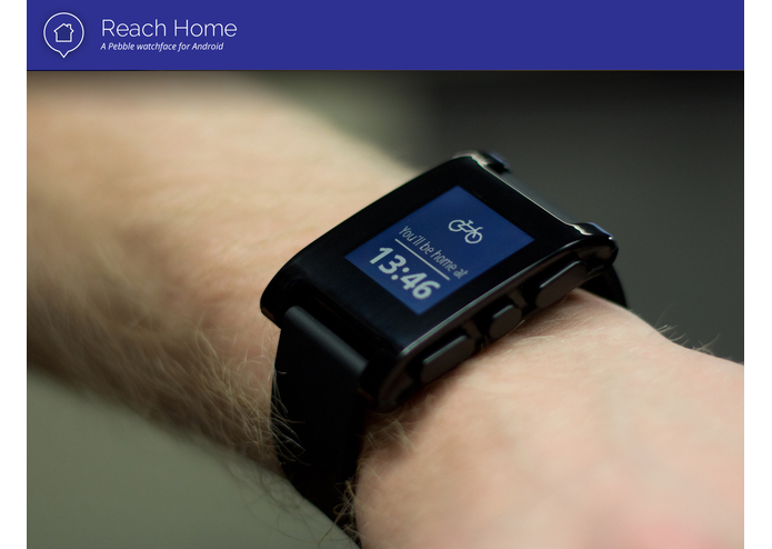 Reach Home (Pebble Smart Watchface) – screenshot 1