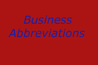Business Abbreviations