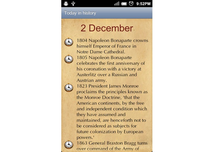 Today in history – screenshot 1