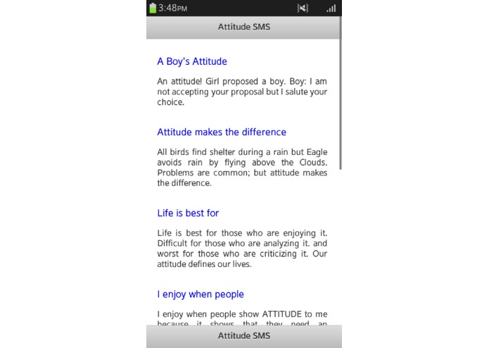 Attitude SMS – screenshot 1