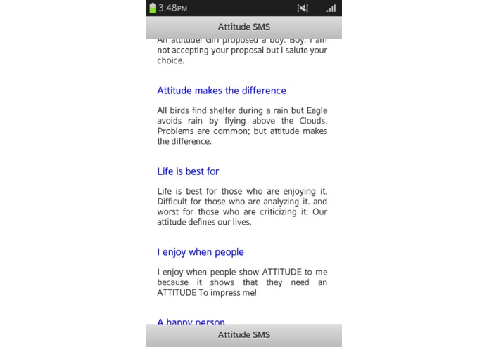 Attitude SMS – screenshot 2