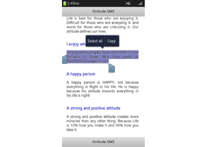 Attitude SMS – screenshot 3