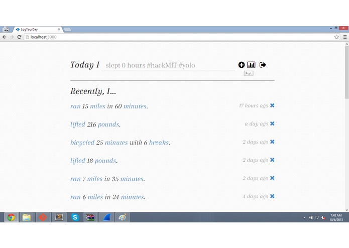 LogYourDay – screenshot 2