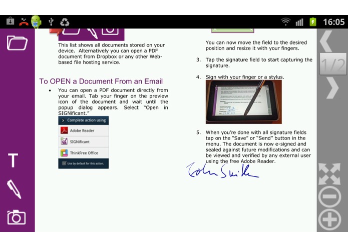 SIGNificant Signature Capture – screenshot 5