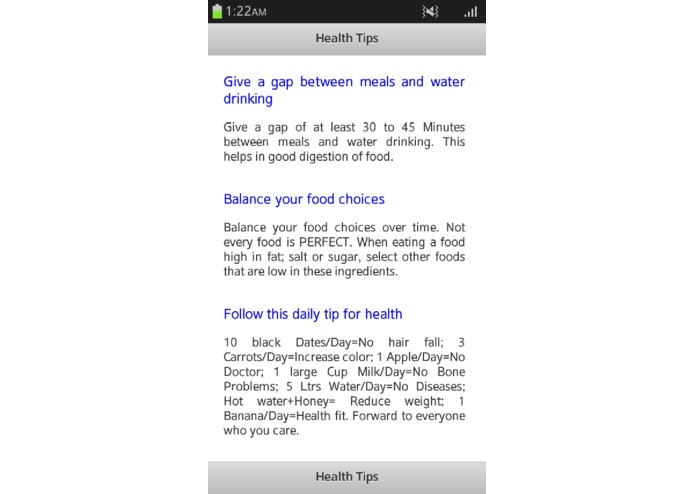 Health Tips – screenshot 1