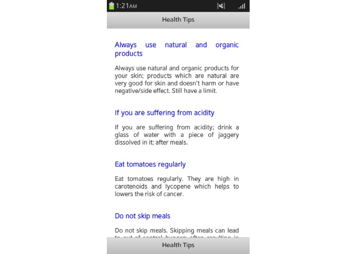 Health Tips – screenshot 3