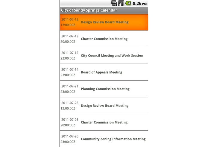 Local Events Demo – screenshot 1
