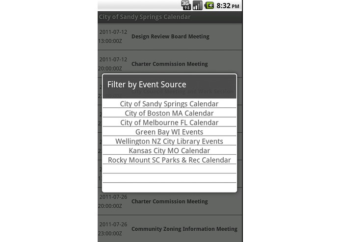 Local Events Demo – screenshot 3