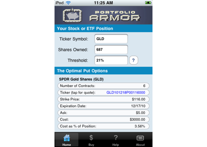 Portfolio Armor for iPhone – screenshot 1