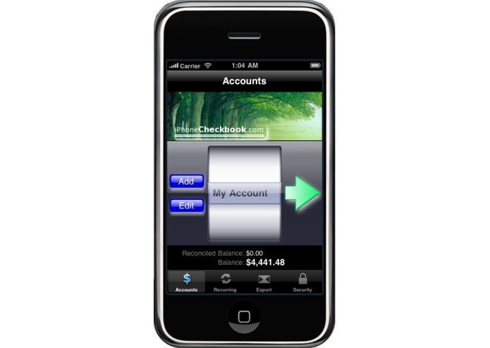 iCheckbookTR – screenshot 1
