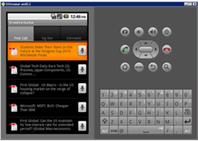 Droid Verbalize – screenshot 2