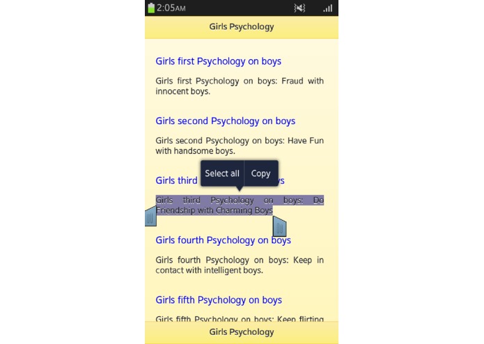 Girls Psychology – screenshot 2