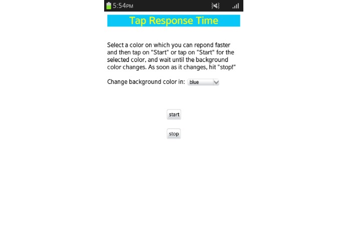 Tap Response Time – screenshot 1
