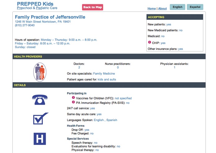 PREPPED Kids - a web & mobile application to increase access to Preschool and Pediatric services for low income families – screenshot 3
