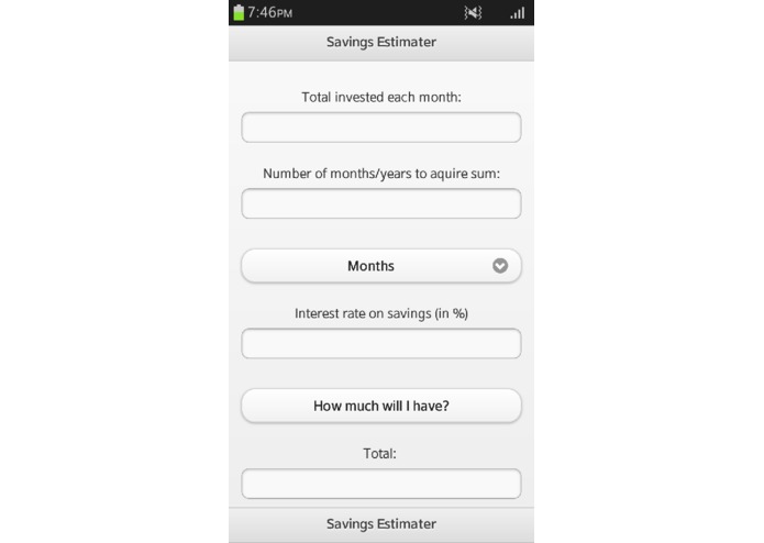 Savings Estimater – screenshot 2