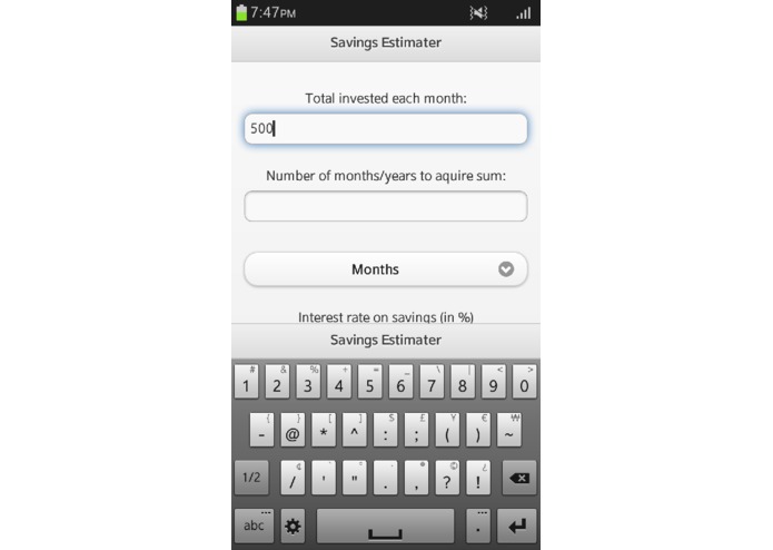 Savings Estimater – screenshot 4