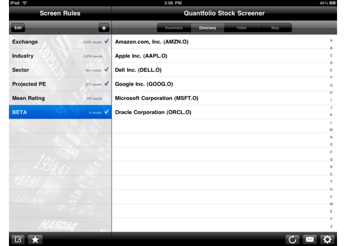 Quantfolio Stock Screener – screenshot 2