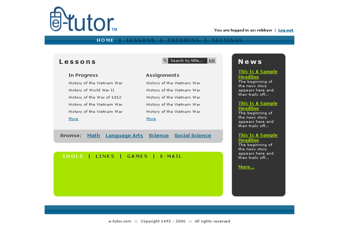 eTutor Online Learning – screenshot 5