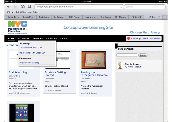 30hands Collaborative Learning Site – screenshot 2