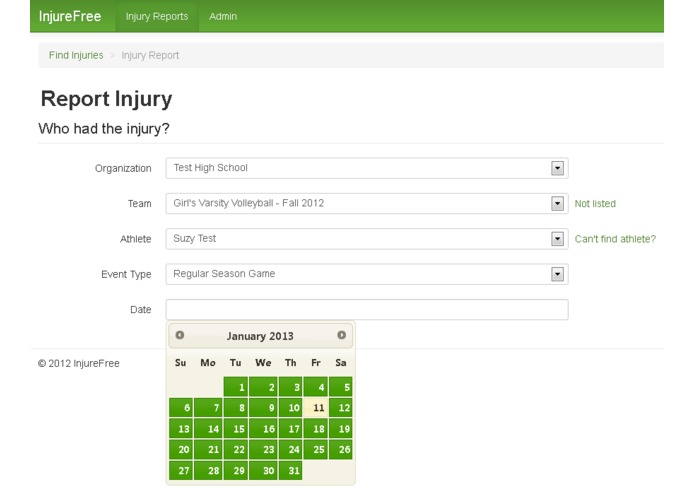 injureFREE – screenshot 2