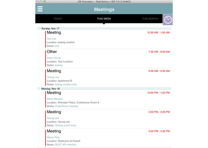 Location Based Meeting Planner – screenshot 1