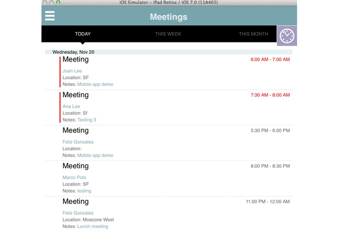 Location Based Meeting Planner – screenshot 2