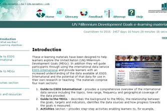 UN Millennium Development Goals e-learning materials