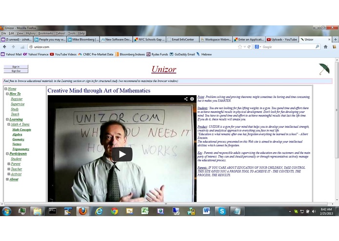 Unizor – screenshot 1