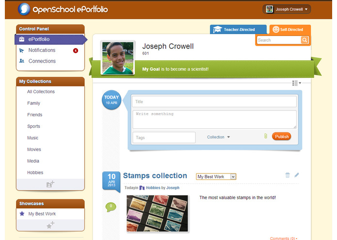 OpenSchool ePortfolio – screenshot 4