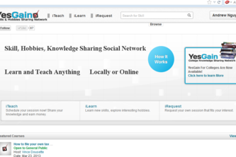 YesGain-Tutoring Mangement and Administration tool. Apps for Sharing Knowledge, Skills, and Hobbies.