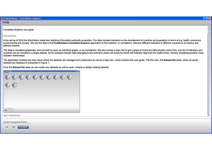 PeakRelation Correlation Explorer – screenshot 5