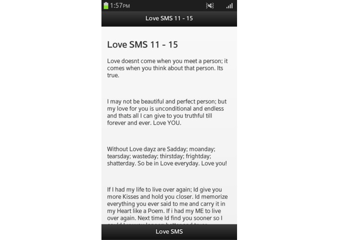 Love SMS - 50 – screenshot 3