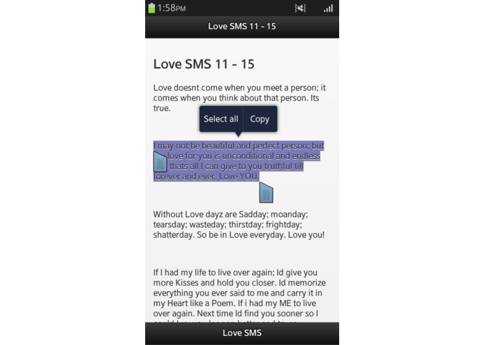 Love SMS - 50 – screenshot 4
