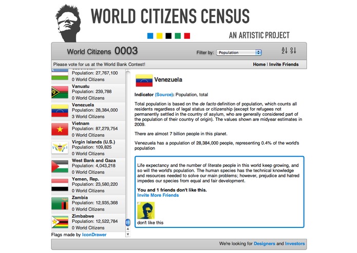 World Citizens Census - An Artistic Project – screenshot 3